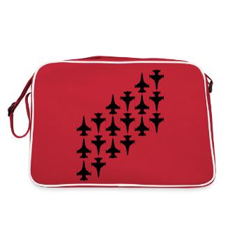 avion de combat - Sac Retro - rouge/blanc - Dos