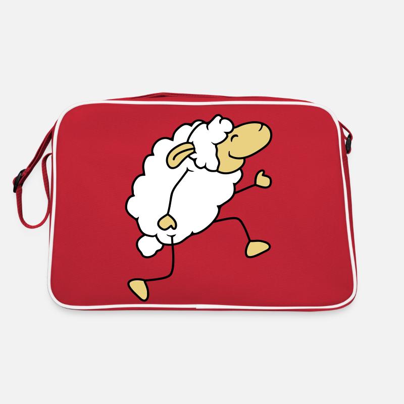Sheep walks happily proudly dancing going hiking Retro Bag
