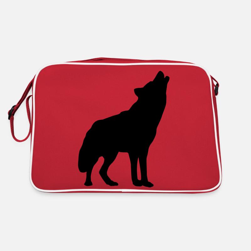 wolf_f1 - Retro Tasche - Rot/Weiß