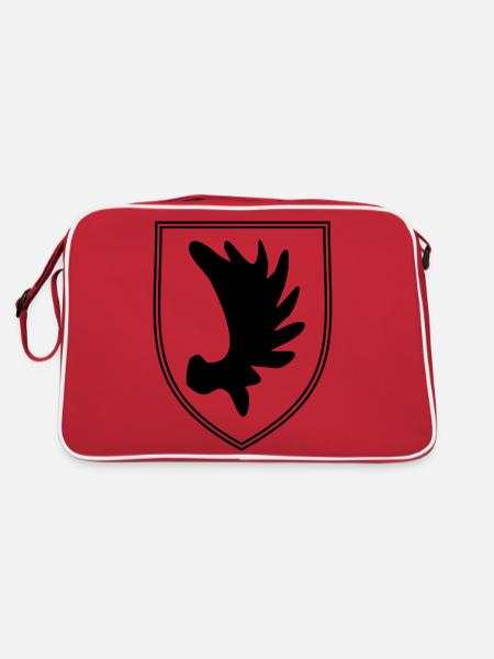 ostpreussen wappen - Retro Tasche - Rot/Weiß - Hinten