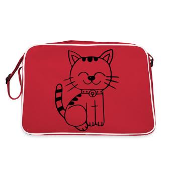 Kitten - Retro Bag - red/white - Back