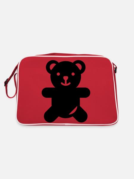 Teddy - Retro Bag - red/white - Back