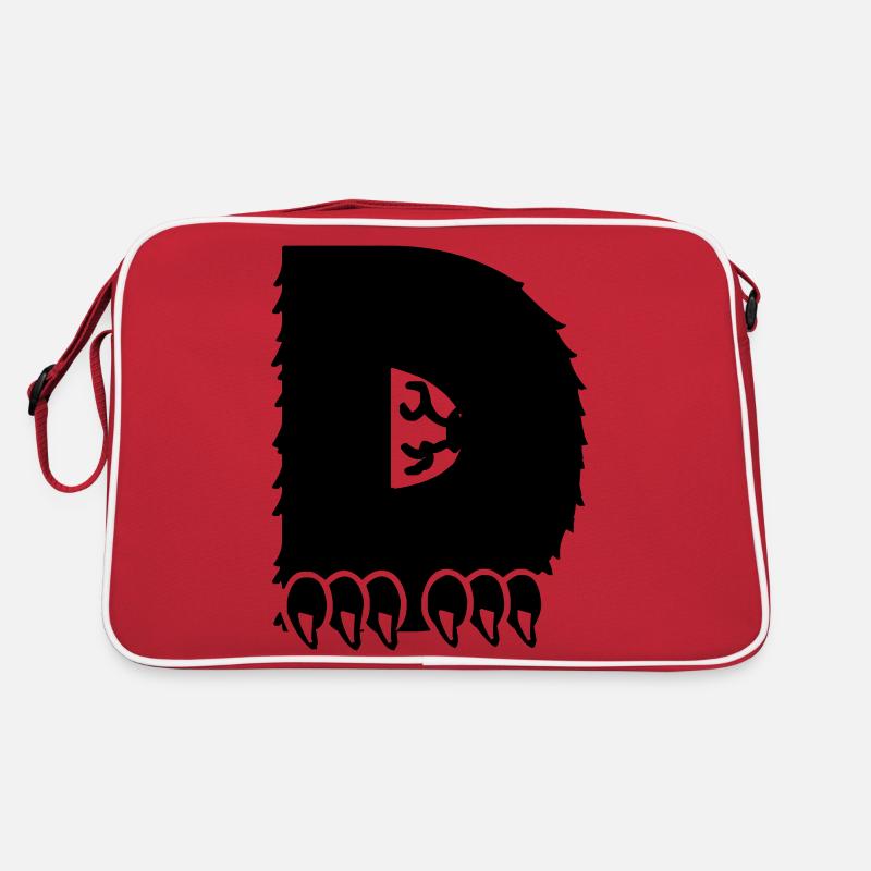 Monster Buchstabe D Retro Tasche