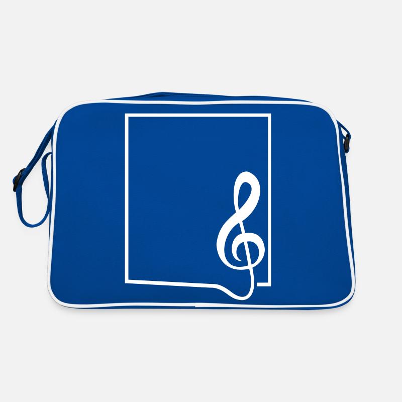 Clé de musique note mélodie cadre bordure Sac Retro