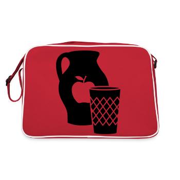 Bembel und Geripptes - Retro Tasche - Rot/Weiß - Hinten