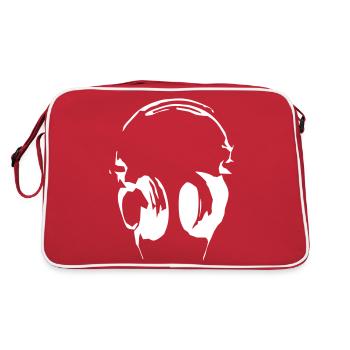 Headphones Mono - Retro Bag - red/white - Back