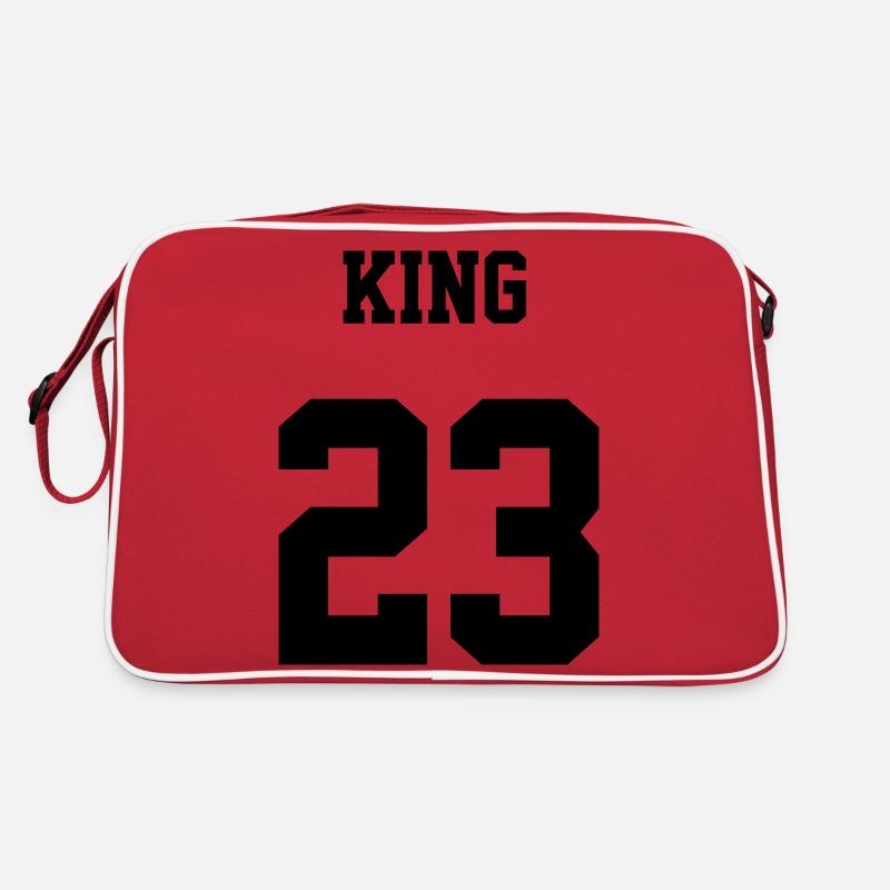 KING 23 black - Retro Tasche - Rot/Weiß