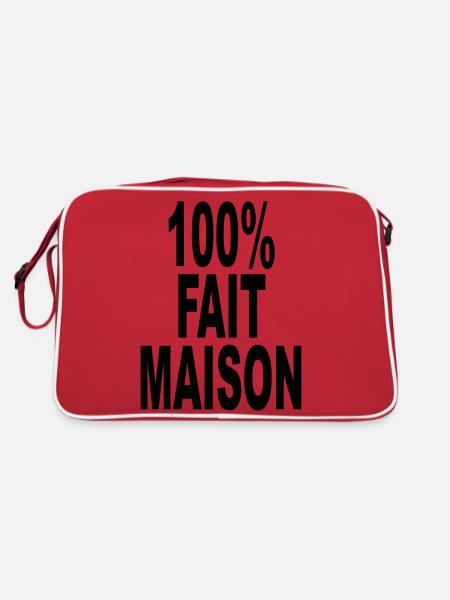 fait maison cent pour cent - Sac Retro - rouge/blanc - Dos