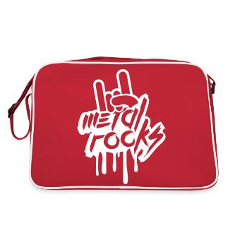 Heavy Metal Rocks Hard Rock Musique Graffiti Spray - Sac Retro - rouge/blanc - Dos