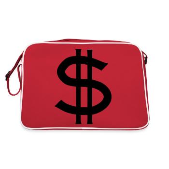 dollar symbol - Sac Retro - rouge/blanc - Dos