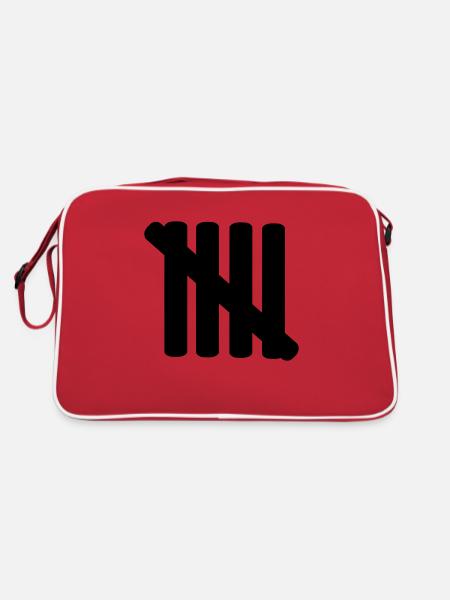 5 - Retro Tasche - Rot/Weiß - Hinten