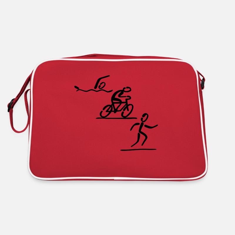 Triathlon - Retro Tasche - Rot/Weiß