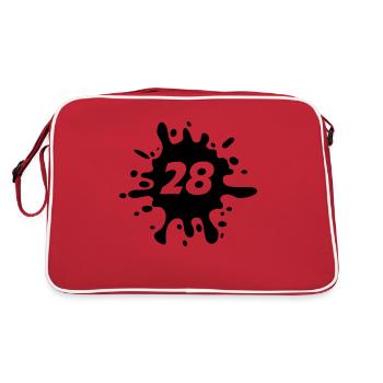28 - Sac Retro - rouge/blanc - Dos