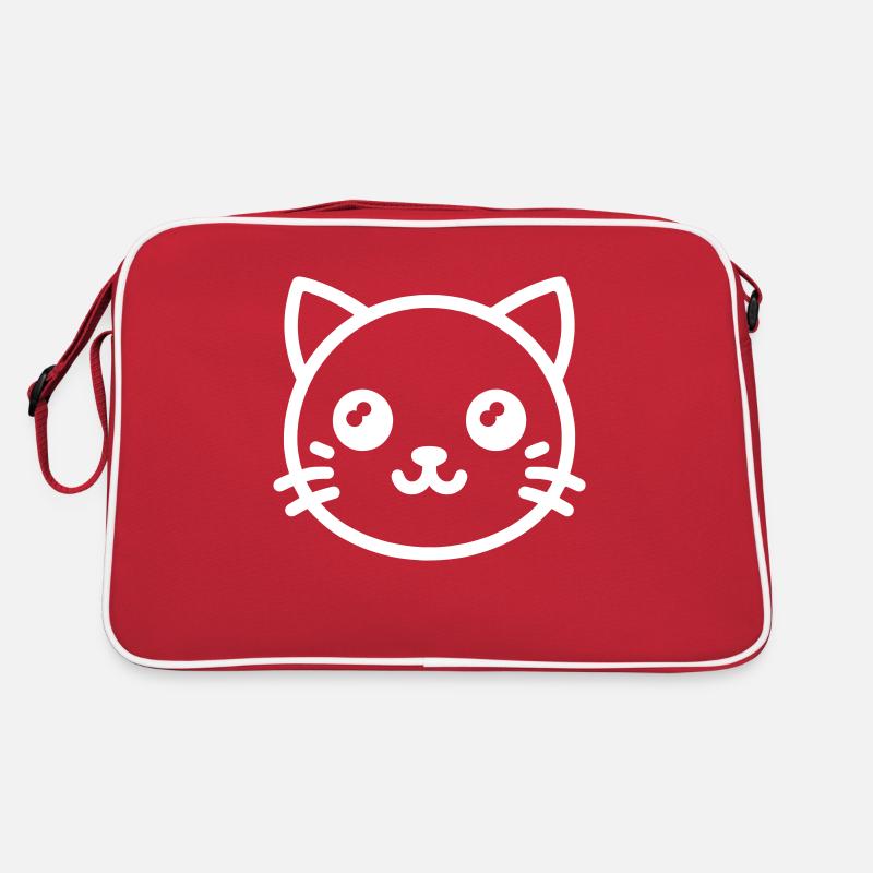 Süßer Katzenkopf Süße Katze Retro Tasche