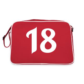 18 - Sac Retro - rouge/blanc - Dos