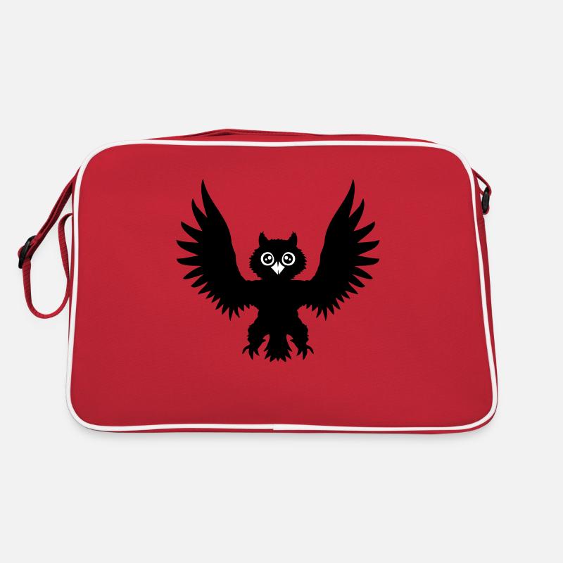 Owl Bird Eagle Owl Night Bird Raven Black Flying Cool Retro Bag