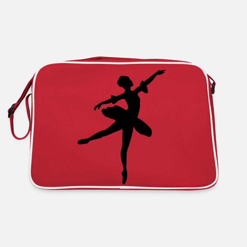 Vector Ballet dancer Silhouette Retro Bag
