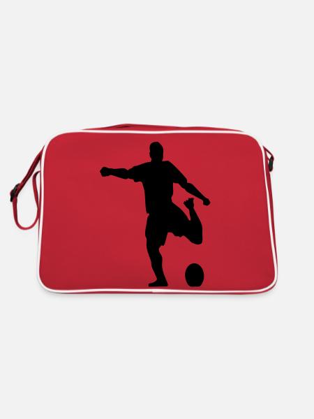 football - Retro Bag - red/white - Back