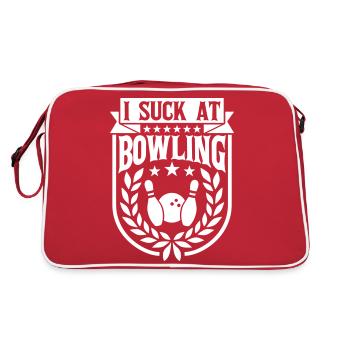 Je suis nul au bowling - Sac Retro - rouge/blanc - Dos