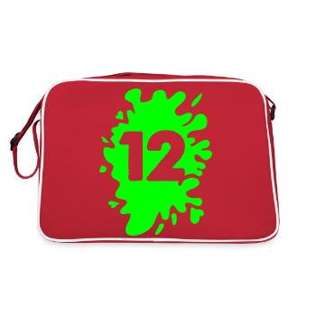 klecks 12 - Retro Tasche - Rot/Weiß - Hinten