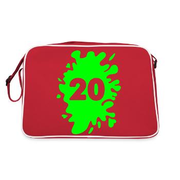 Klecks 20 - Retro Tasche - Rot/Weiß - Hinten