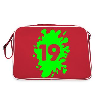 klecks 19 - Retro Tasche - Rot/Weiß - Hinten