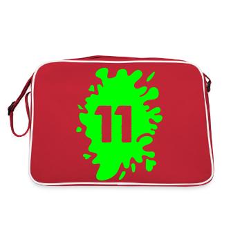 klecks 11 - Retro Tasche - Rot/Weiß - Hinten