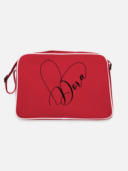 Dora Nom Ligne de coeur - Sac Retro - rouge/blanc - Dos