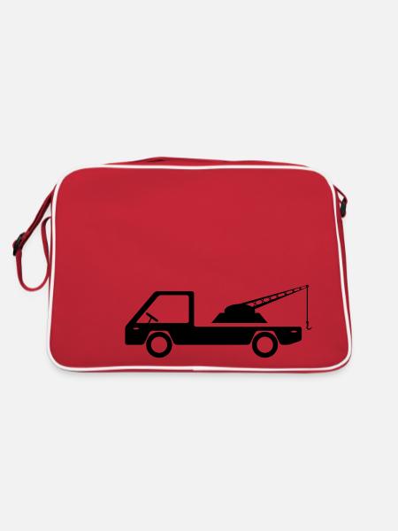 Tow truck graphic - Retro Bag - red/white - Back