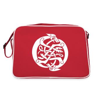 Animaux de design celtique - Sac Retro - rouge/blanc - Dos