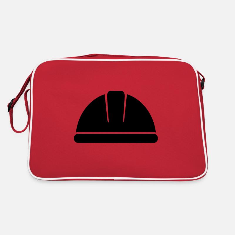 Helm Schutzhelm Bauarbeiter Icon Retro Tasche