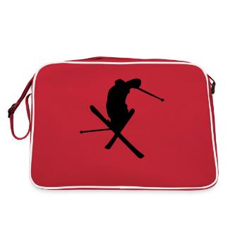 Ski - Freestyle - Retro Tasche - Rot/Weiß - Hinten