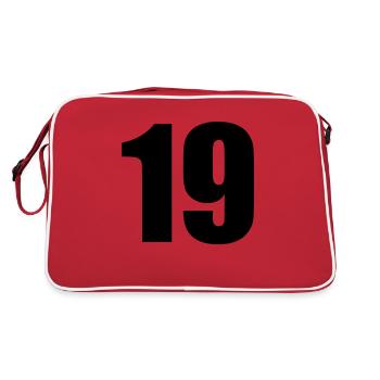 19 - Retro Tasche - Rot/Weiß - Hinten