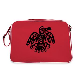 indian symbol eagle exit-shirt - Retro Bag - red/white - Back