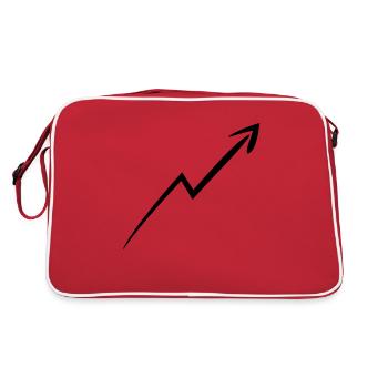 ligne pointillée flèche haut bénéfice croissant - Sac Retro - rouge/blanc - Dos