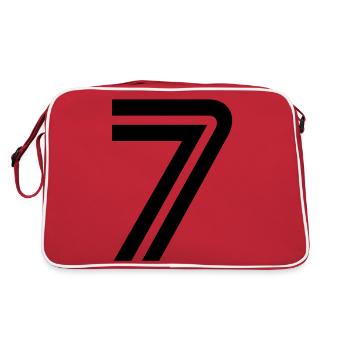 Sauvegardez numéro 7 - Sac Retro - rouge/blanc - Dos