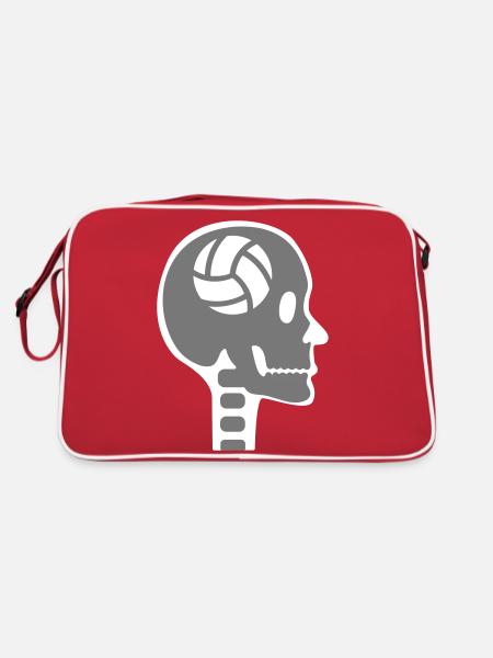 Volleyball in the head - Retro Bag - red/white - Back