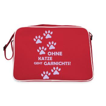 Rien ne fonctionne sans chat - Sac Retro - rouge/blanc - Dos