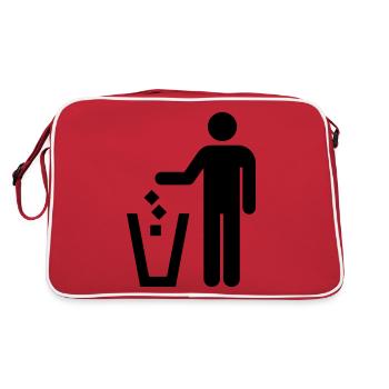 Wurf Entsorgung - Retro Tasche - Rot/Weiß - Hinten