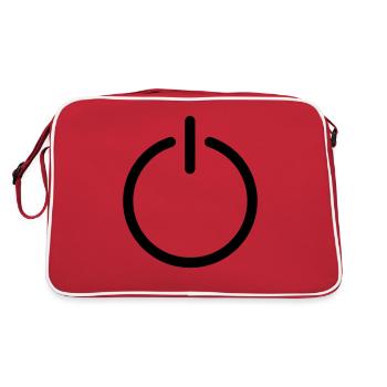 Powerbutton Color Customizable Power Button - Retro Bag - red/white - Back