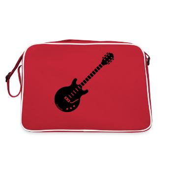 Guitare Électrique (Guitare / Rock / Musique) - Sac Retro - rouge/blanc - Dos