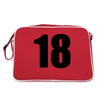 18 - Sac Retro - rouge/blanc - Dos