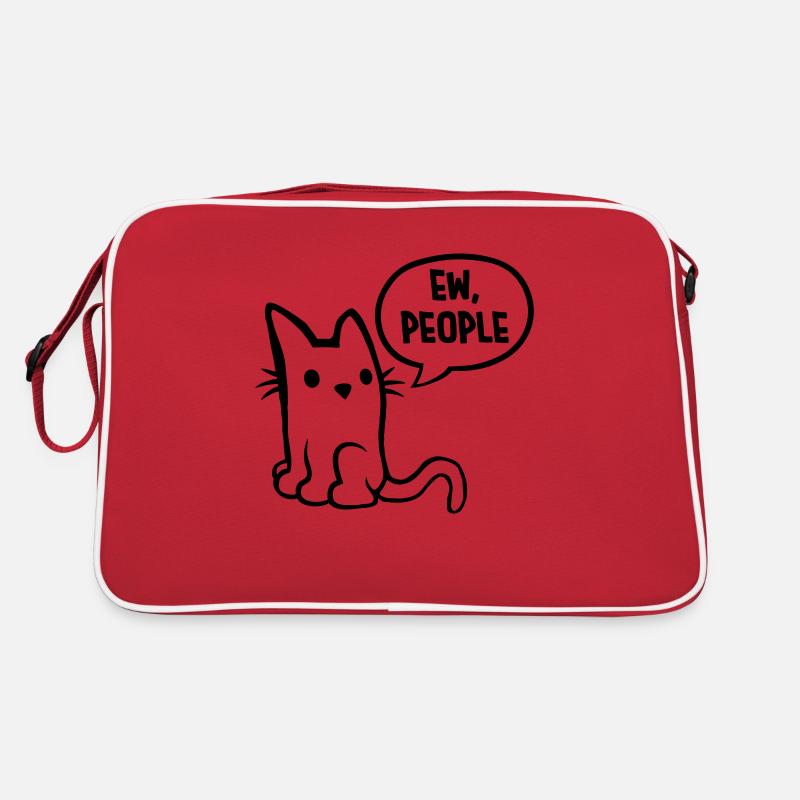 Witz Katze ew people Retro Tasche