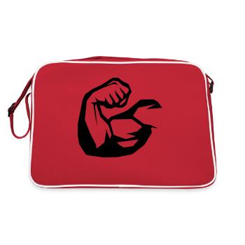 Muscles biceps - Retro Bag - red/white - Back