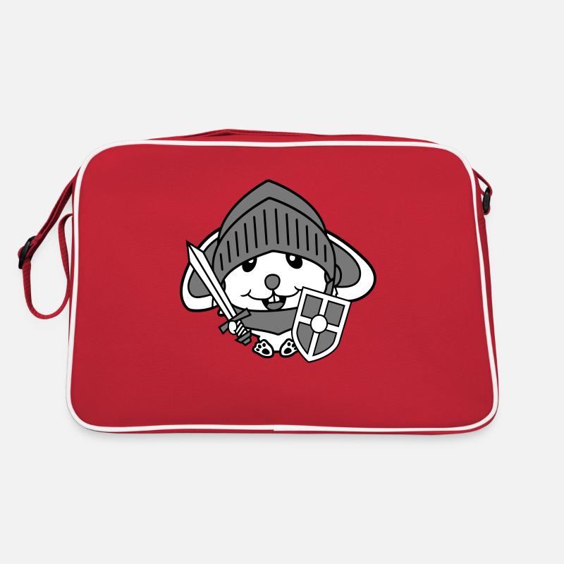 Rabbit Knight Sword Shield Armor Helmet Castle Hero Retro Bag