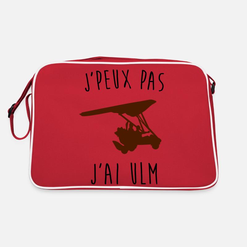 j'peux pas j'ai ulm - Sac Retro - rouge/blanc