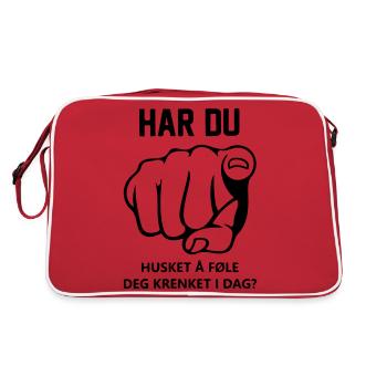 avez-vous pensé à offenser aujourd'hui ? - Sac Retro - rouge/blanc - Dos
