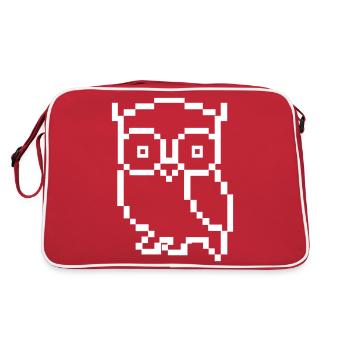 Hibou Pixel - Sac Retro - rouge/blanc - Dos
