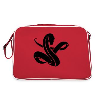 Snake - Retro Tasche - Rot/Weiß - Hinten