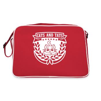 Citation de chats et de tats - Sac Retro - rouge/blanc - Dos